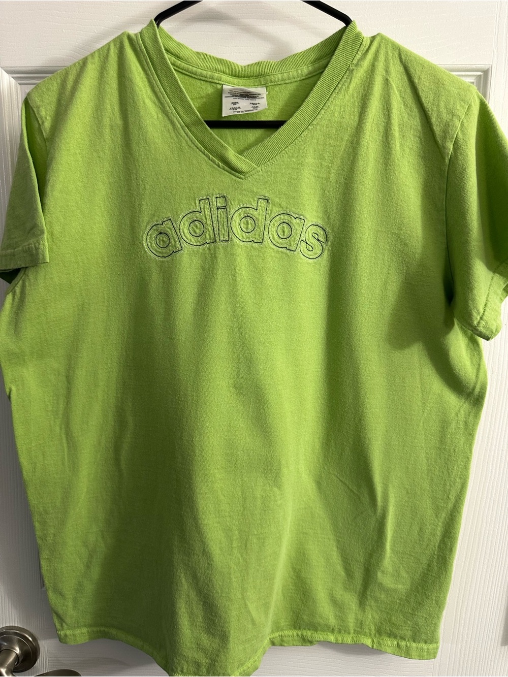 adidas Women’s XL Lime Green V-Neck Tee